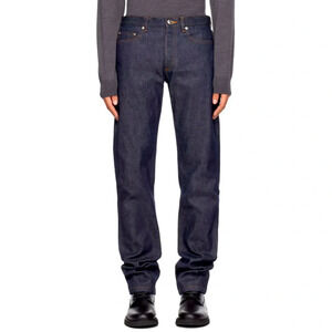 A.P.C. Jeans Sz 34 New Standard Button Fly Dark Wash Straight Leg Denim Jeans